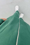 Hooded Zippered Suit Emerald Green