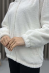 Hooded Fur Coat White