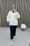 Hooded Fur Coat White