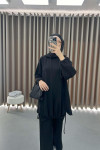 Oysho Hooded Suit Black