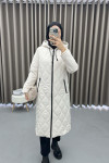 Hooded Puffer Jacket Cream