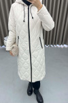 Hooded Puffer Jacket Cream