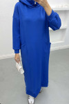 Hooded Sweat Dress Saxe Blue