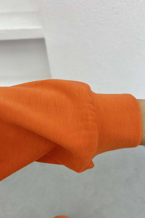 Hooded Sweat Dress Orange