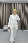 Hooded Sweatshirt Set White