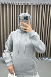 Hooded Sweatshirt Set Gray