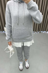 Hooded Sweatshirt Set Gray