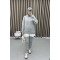 Hooded Sweatshirt Set Gray