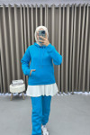 Hooded Sweatshirt Set Blue