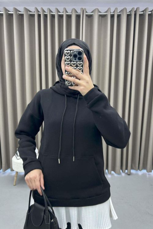 Hooded Sweatshirt Set Black