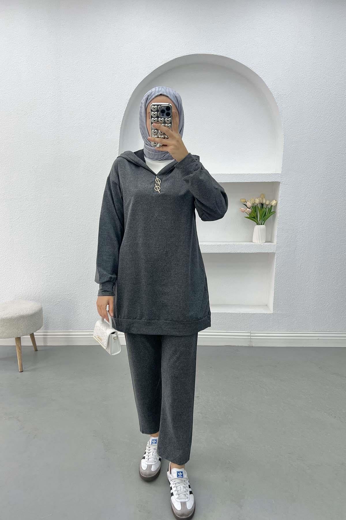 Hooded Suit Gray