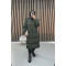 Hooded Long Puffer Jacket Khaki