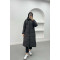 Hooded Long Puffer Jacket Black