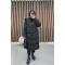 Hooded Long Puffer Jacket Black