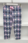 Checkered - Heart Pajama Bottoms Gray