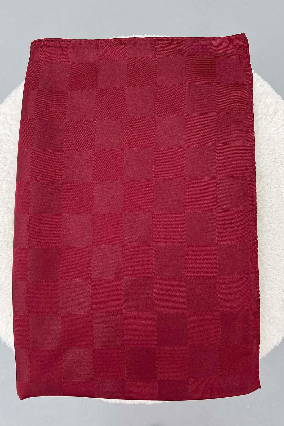 Plaid Shawl Claret Red