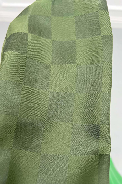 Checkered Shawl Khaki