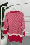 Mixed Pattern Sweater Pink