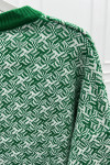 Mixed Pattern Sweater Green