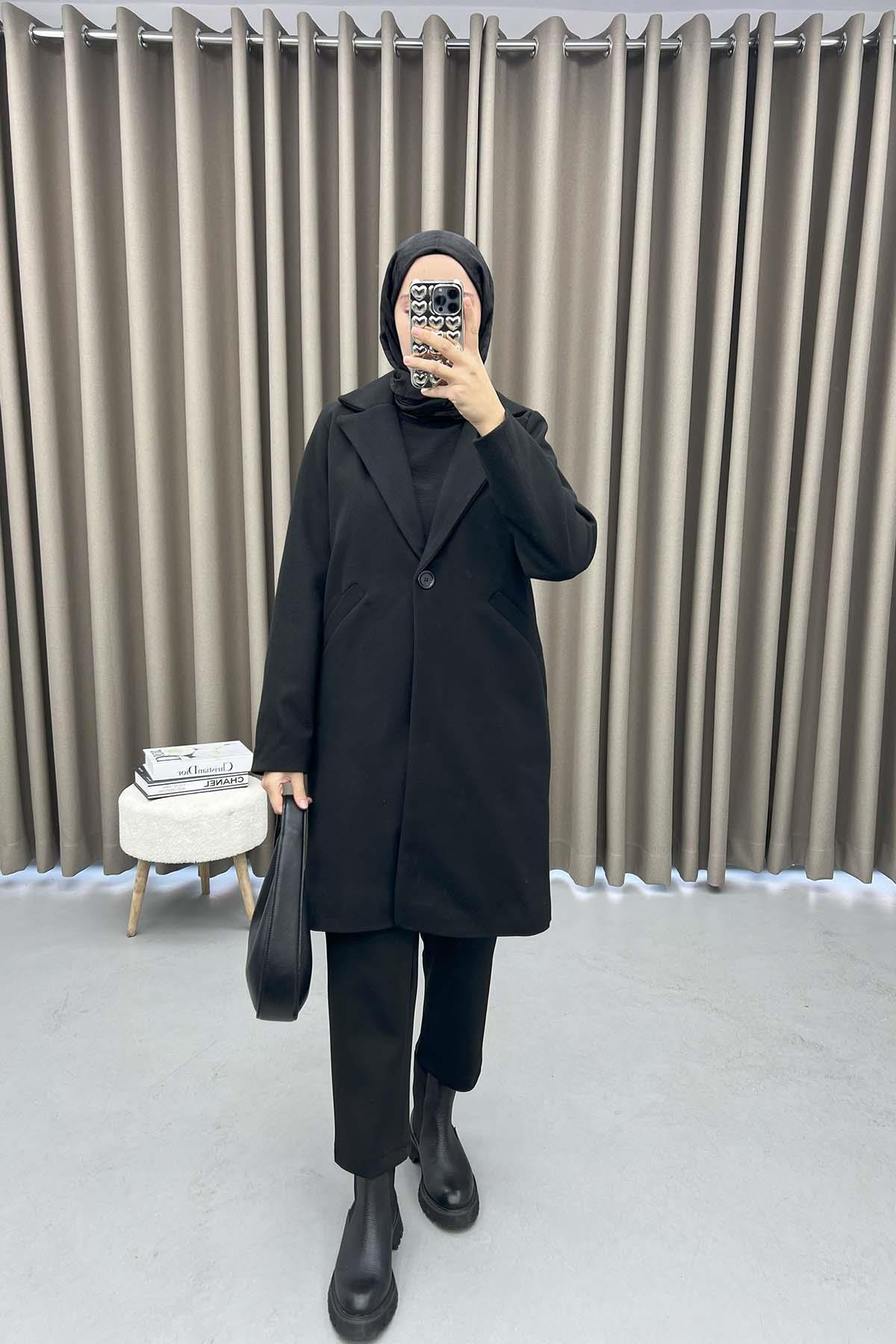 Cashmere Coat Black