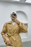 Belt Detailed Trench Coat LATTE