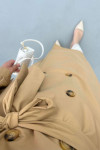 Belted Buttoned Trench Coat Camel