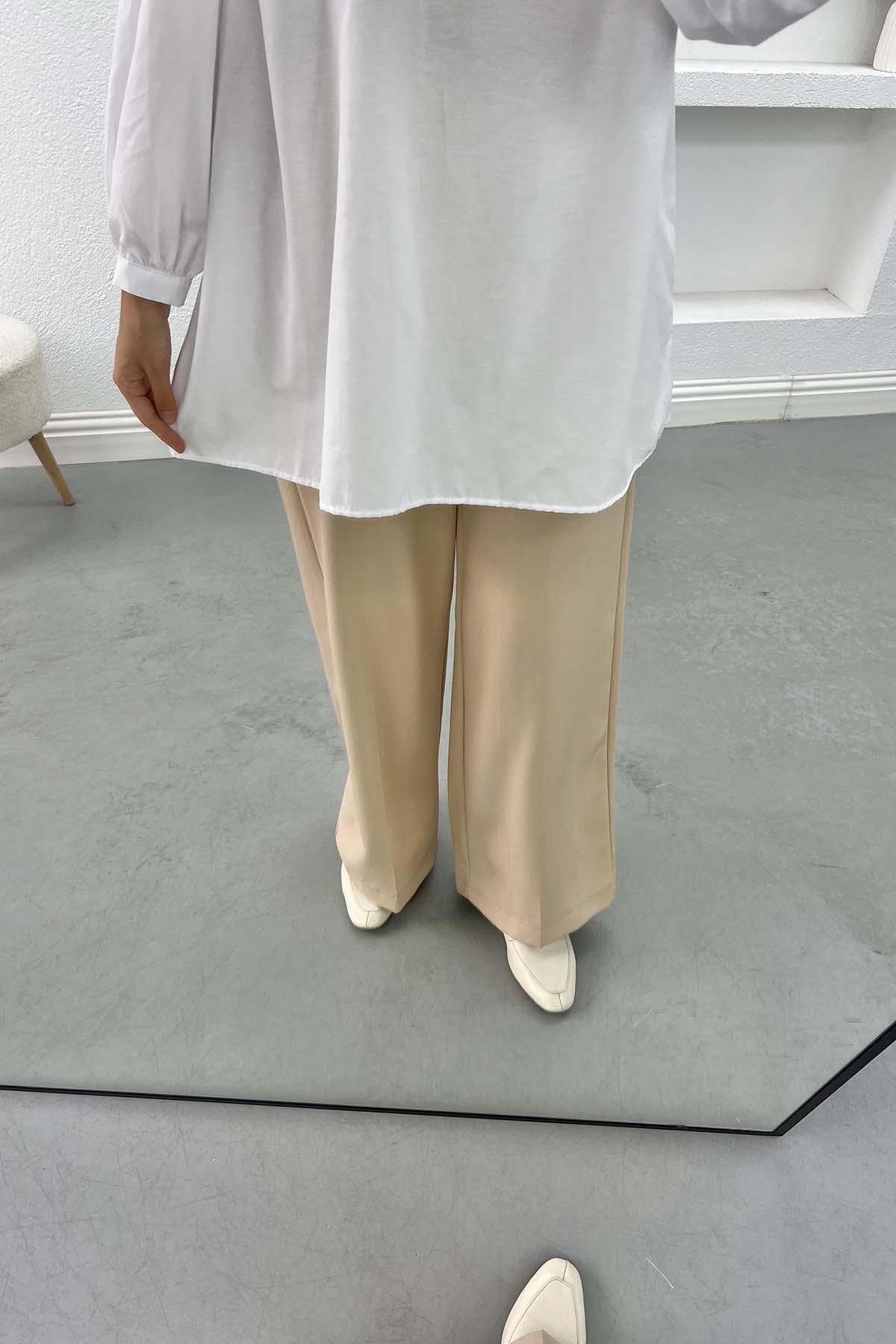 Belted Trousers Beige