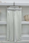 Belted Trousers White