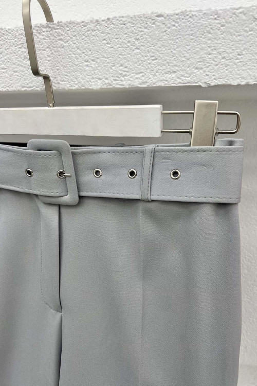 Belted Trousers Gray