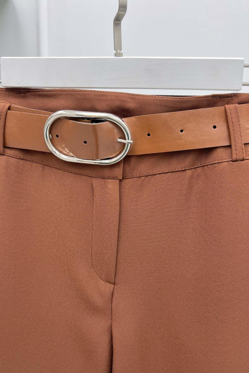 Belted Trousers Brown