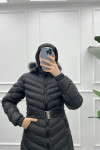 Belted Puffer Jacket Black