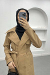 Belted Trench Coat Milky Coffee