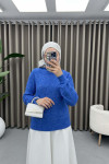 Self Patterned Sweater Blue