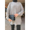 Self Patterned Knitwear Sweater Gray