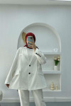 Linen Blazer Jacket White