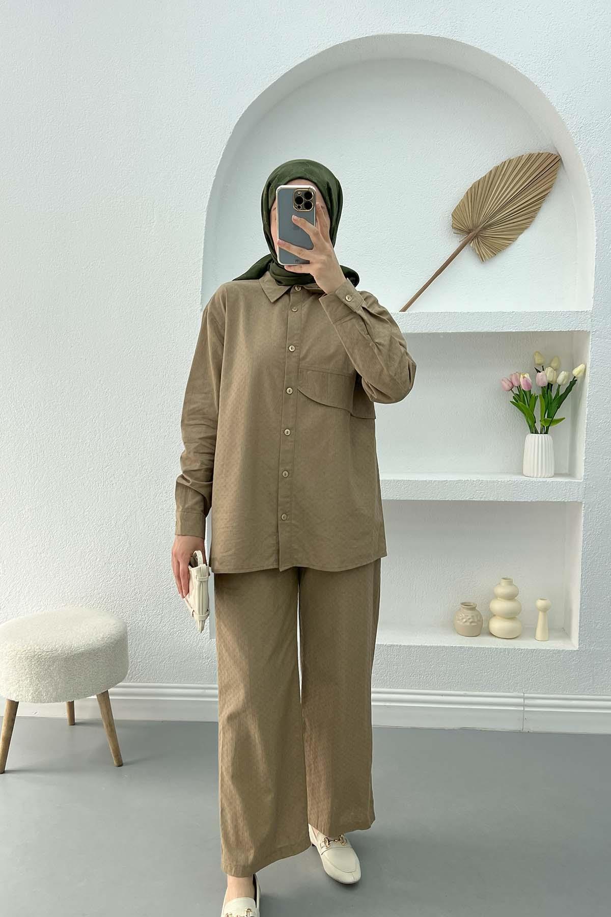 Linen Trouser Suit Mink