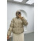 Short Puffer Jacket Beige