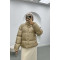 Short Puffer Jacket Beige