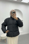 Short Puffer Jacket Black