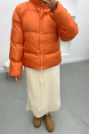 Short Puffer Jacket Orange