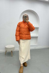 Short Puffer Jacket Orange