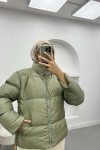 Short Puffer Jacket Green