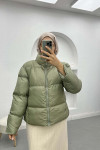 Short Puffer Jacket Green