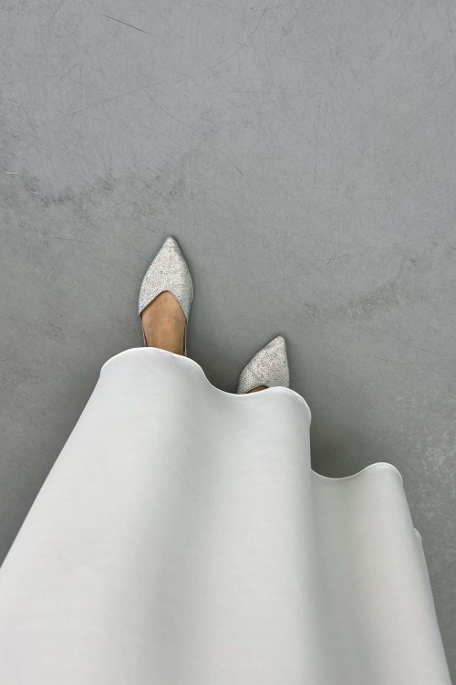 Flared Skirt White