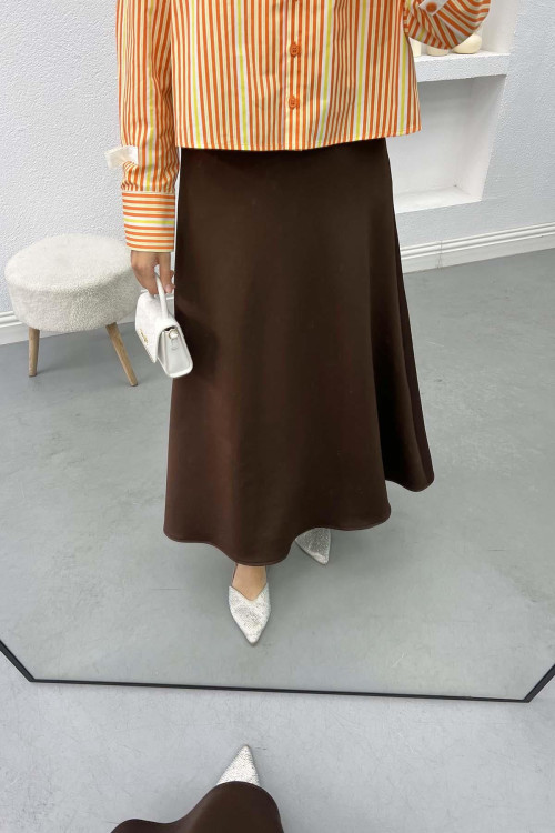 Flared Skirt Brown