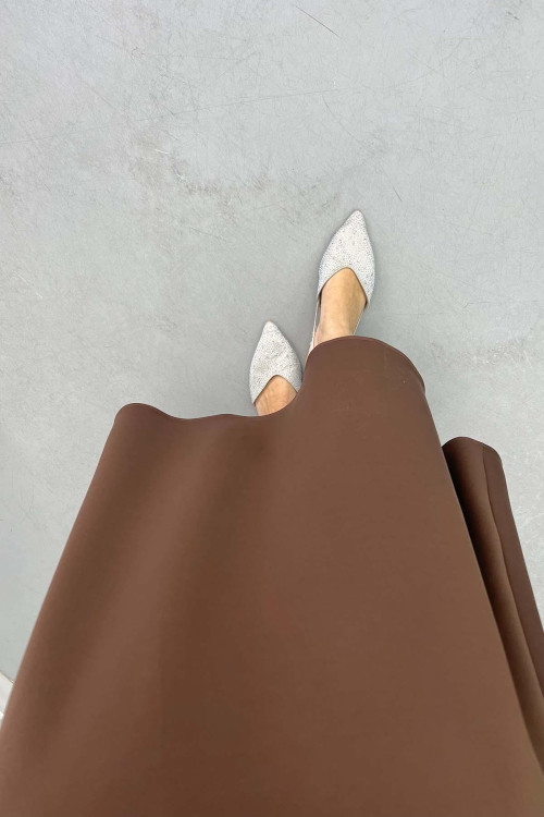 Flared Skirt Brown