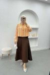 Flared Skirt Brown