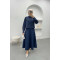 Flared Skirt Navy Blue