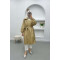 Gathered Sleeve Trench Coat Beige