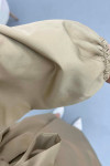 Gathered Sleeve Trench Coat Beige